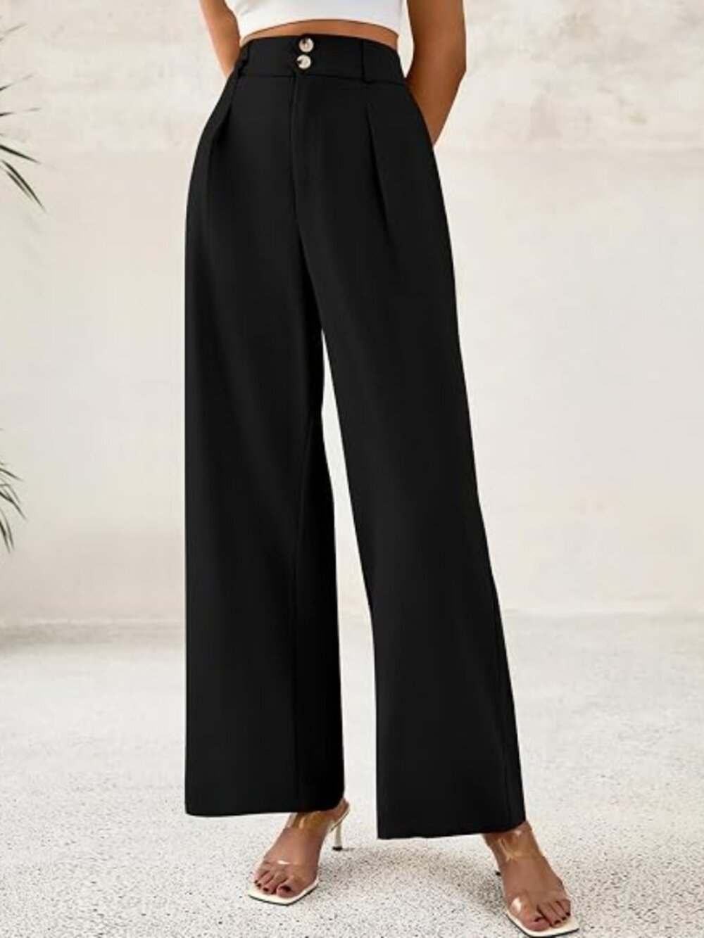 BTFBM Wide Leg Dress Pants Women Business Casual Outfits